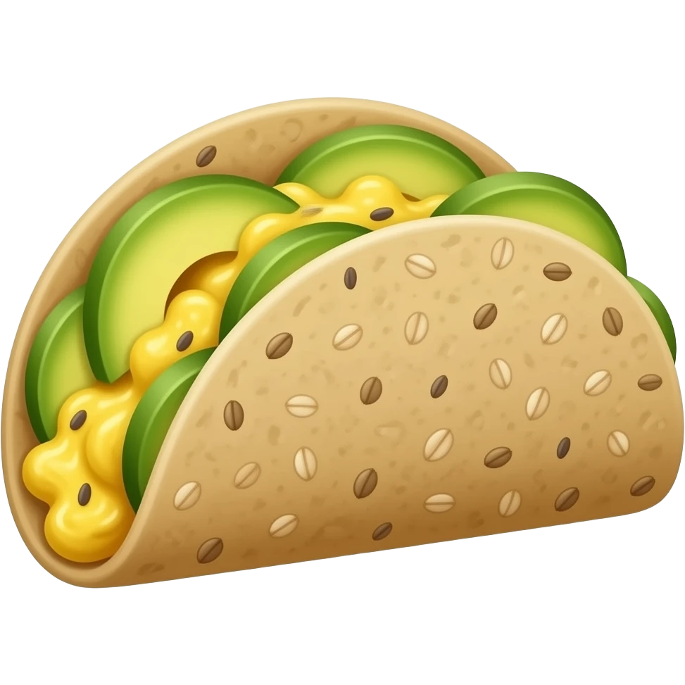 Healthy two ingredient oat taco wraps (it’s wraps, made out of oats and Chia seeds with scrambled eggs inside and guacamole slices inside emoji