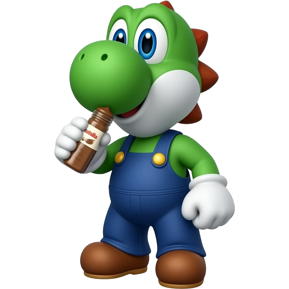 Yoshi comiendo Nutella emoji