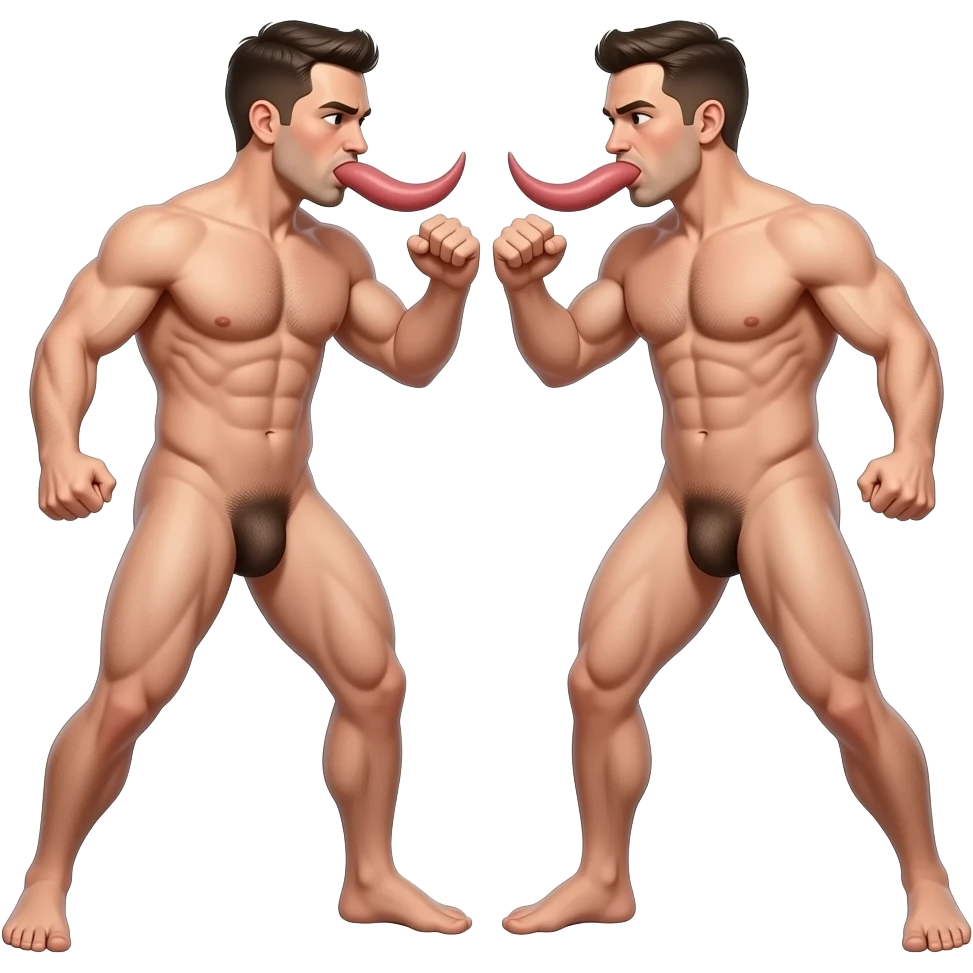 fully naked men fighting long dicks emoji