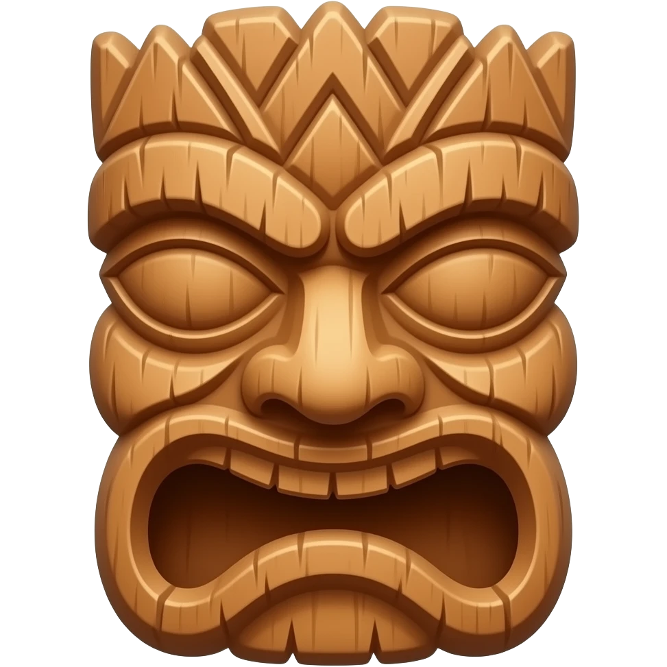 tiki wood statue emoji