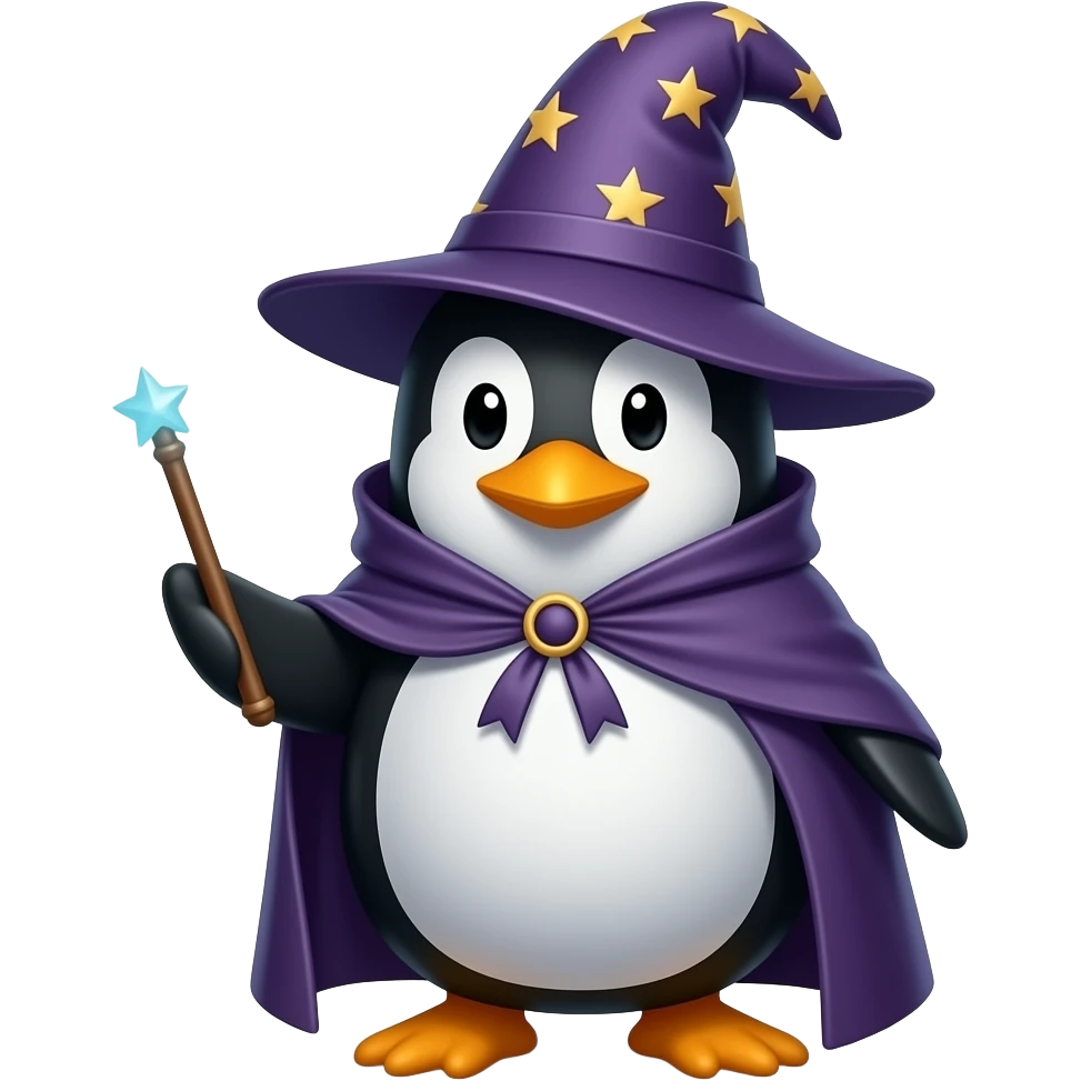Penguin Wizard emoji
