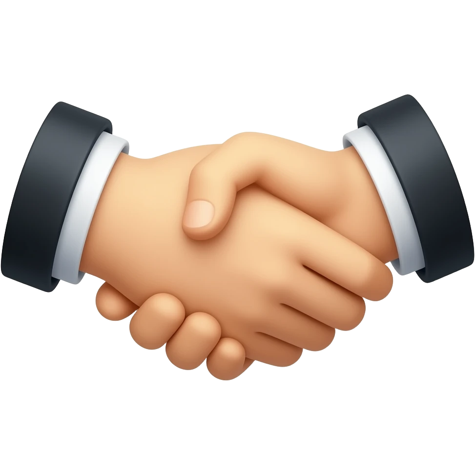 two persons shaking hands, but make it just the hands shaking emoji