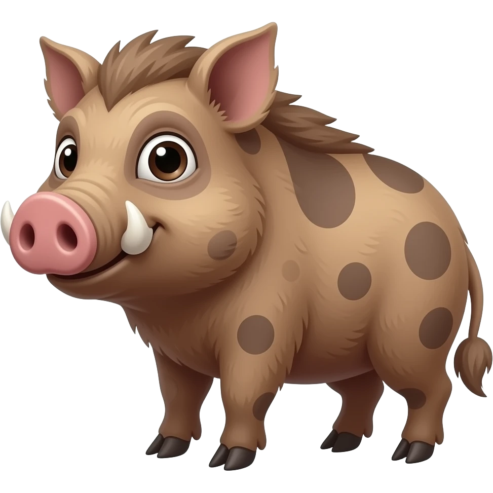 Boar with positive attitude emoji