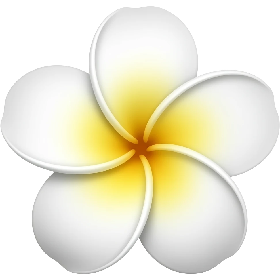 White flower plumeria emoji