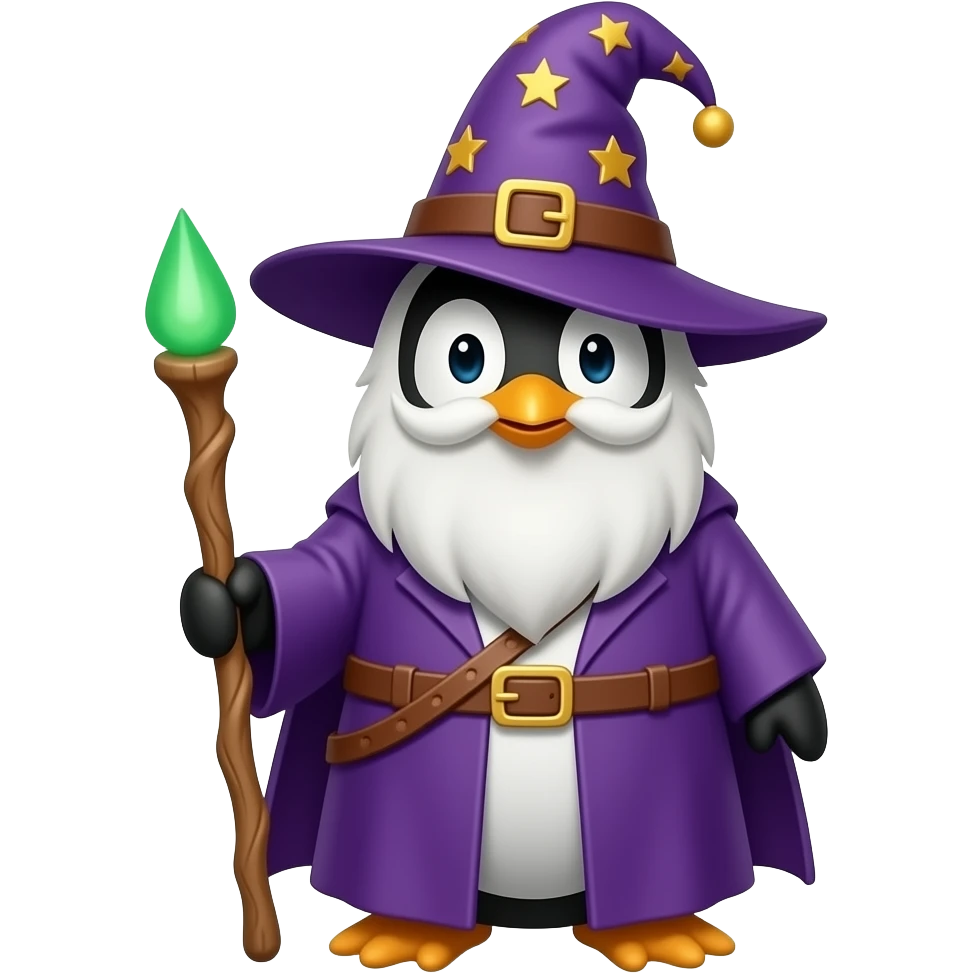 Penguin Wizard emoji