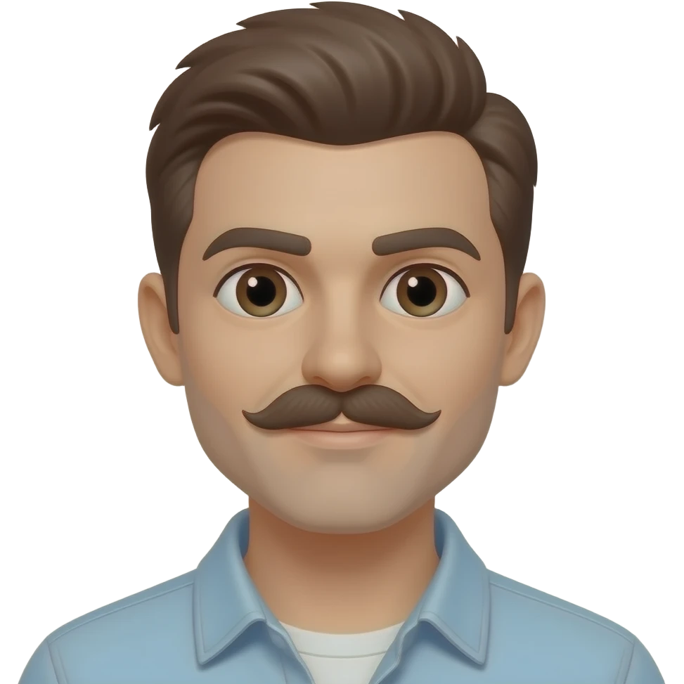 Make the mustache a triangle emoji
