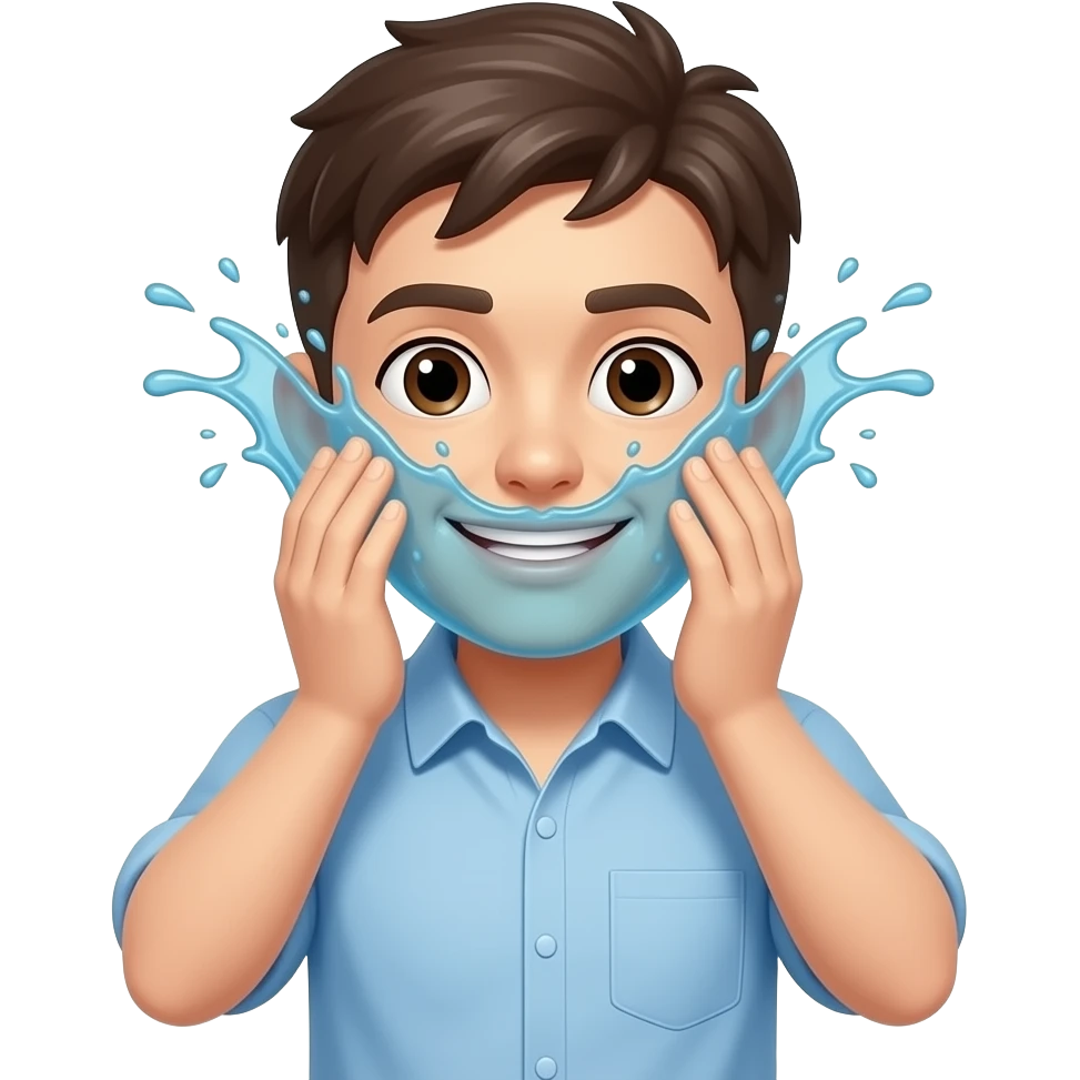 Splashing of face emoji