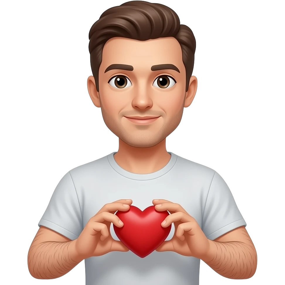 Make a hairy pecs heart emoji emoji | AI Emoji Generator