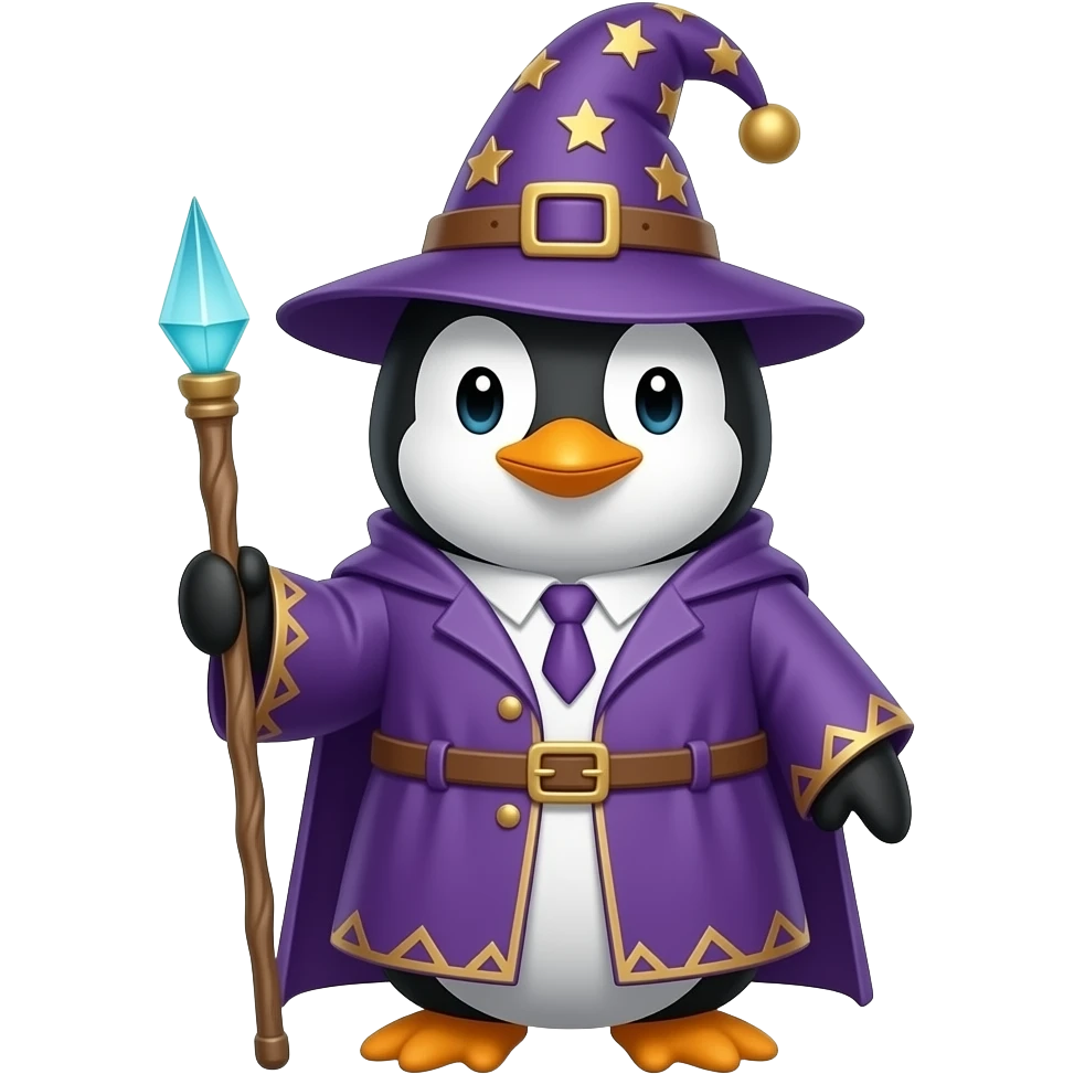 Penguin Wizard emoji
