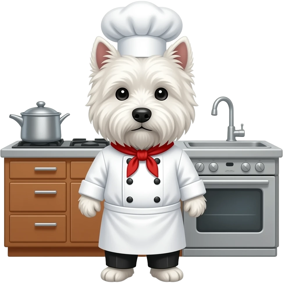 Westie chef emoji