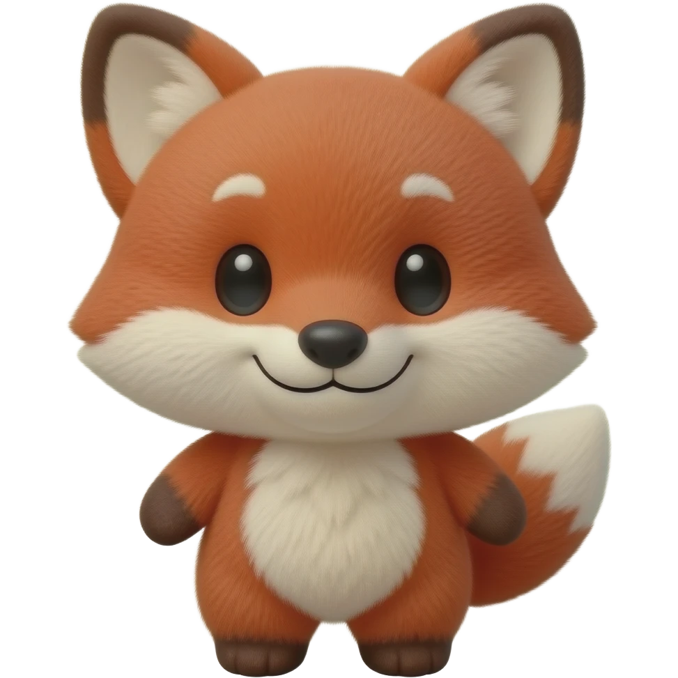 red fox stuffed animal emoji