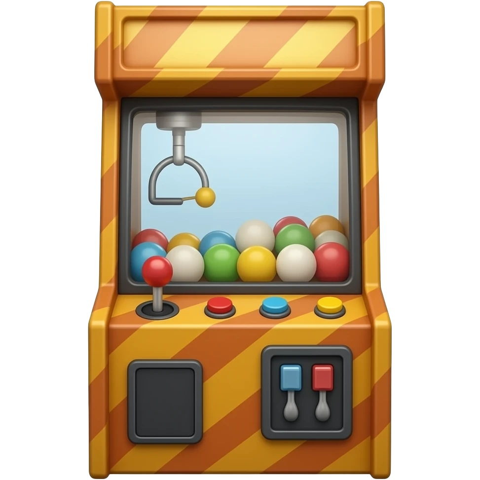 Crane game machine emoji