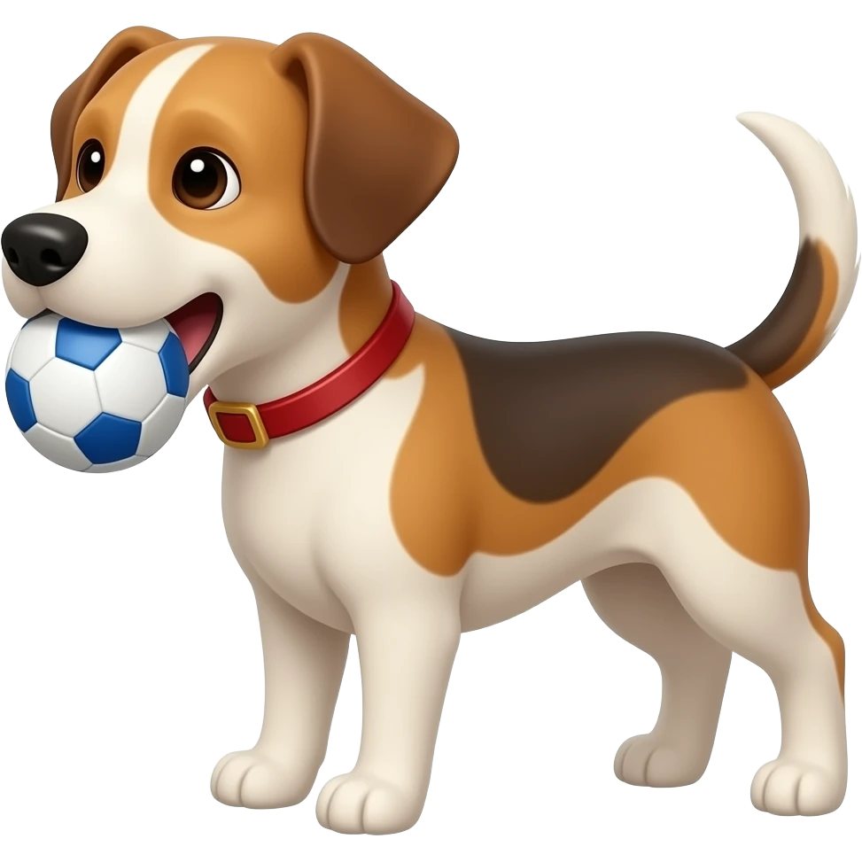 DOG HOLDING A BALL IN IT'S MOUTH emoji