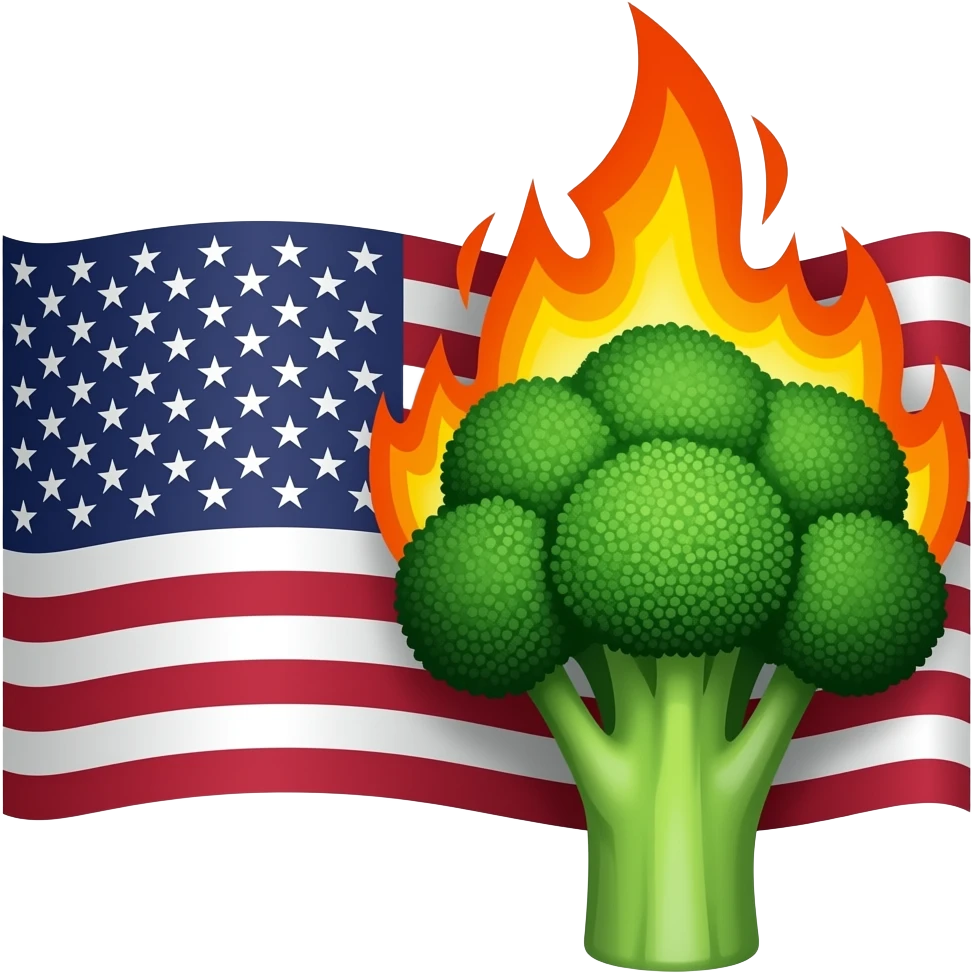 🥦+🔥+🇺🇸 emoji