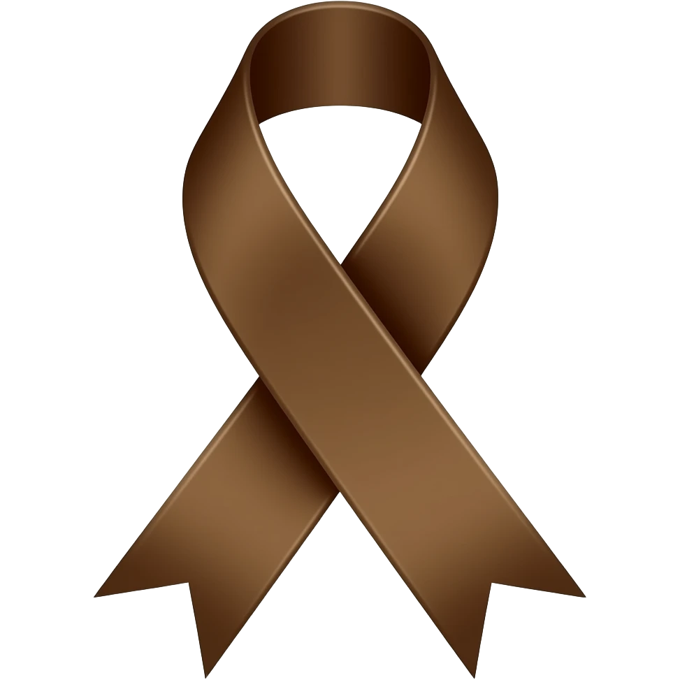 dark brown ribbon emoji