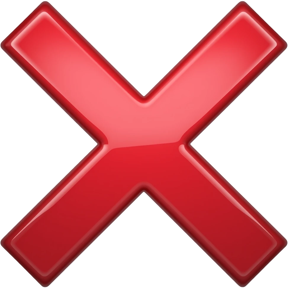 wrong mark emoji