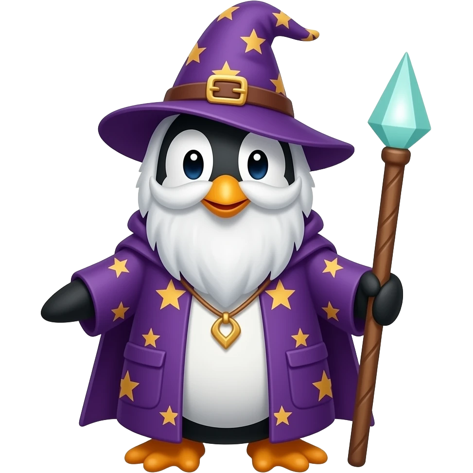 Penguin Wizard emoji