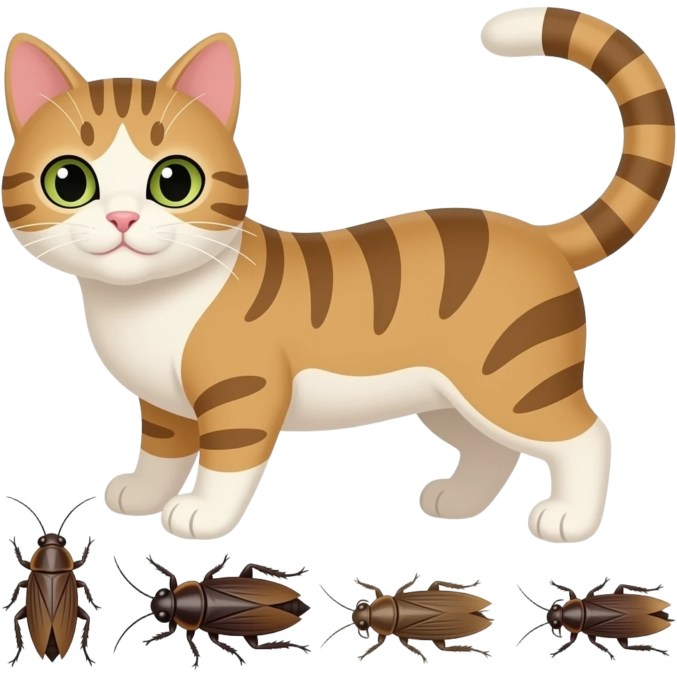 🐈 and the 🪳s emoji