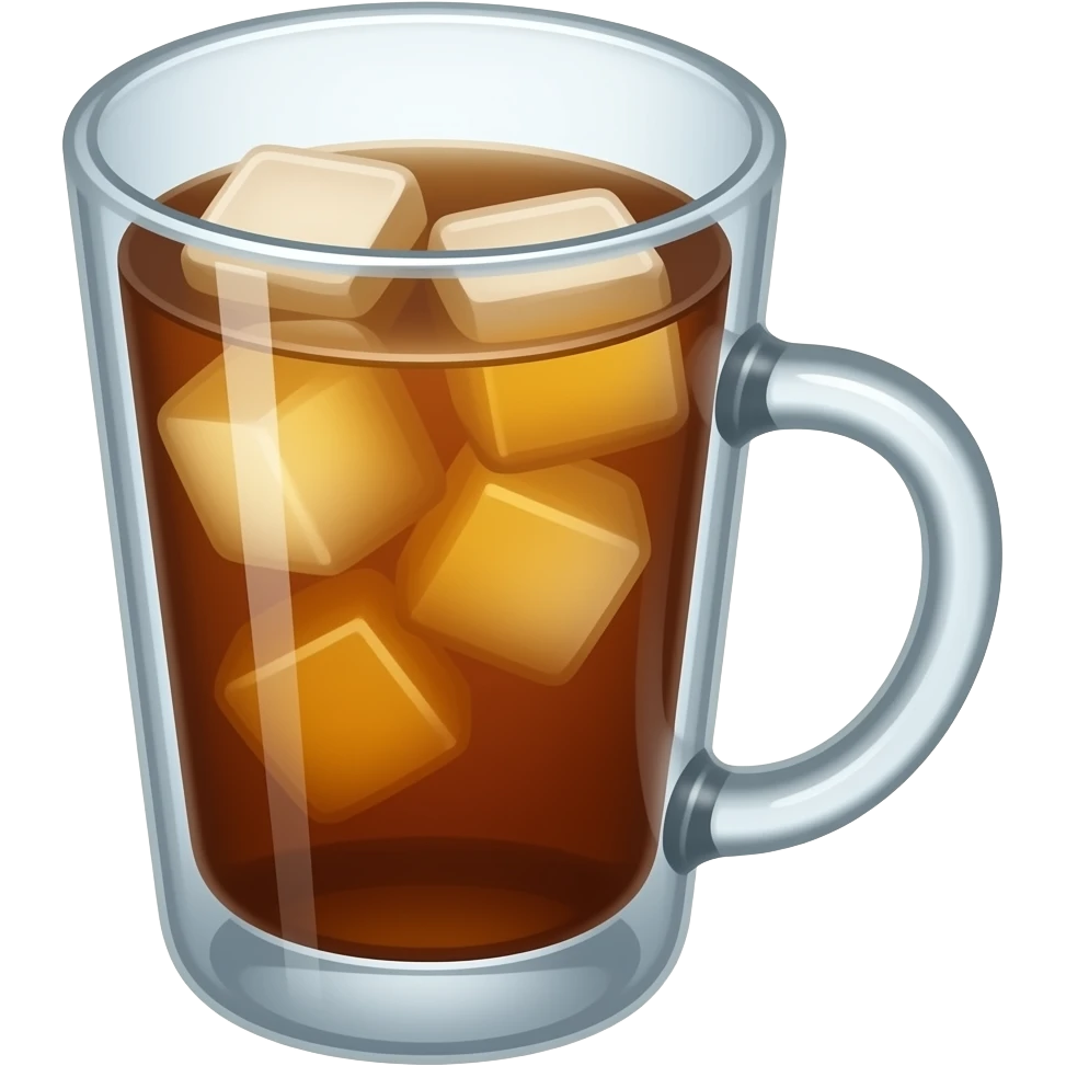 A frozen cup of tea emoji