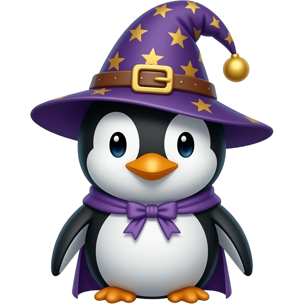 Penguin Wizard emoji