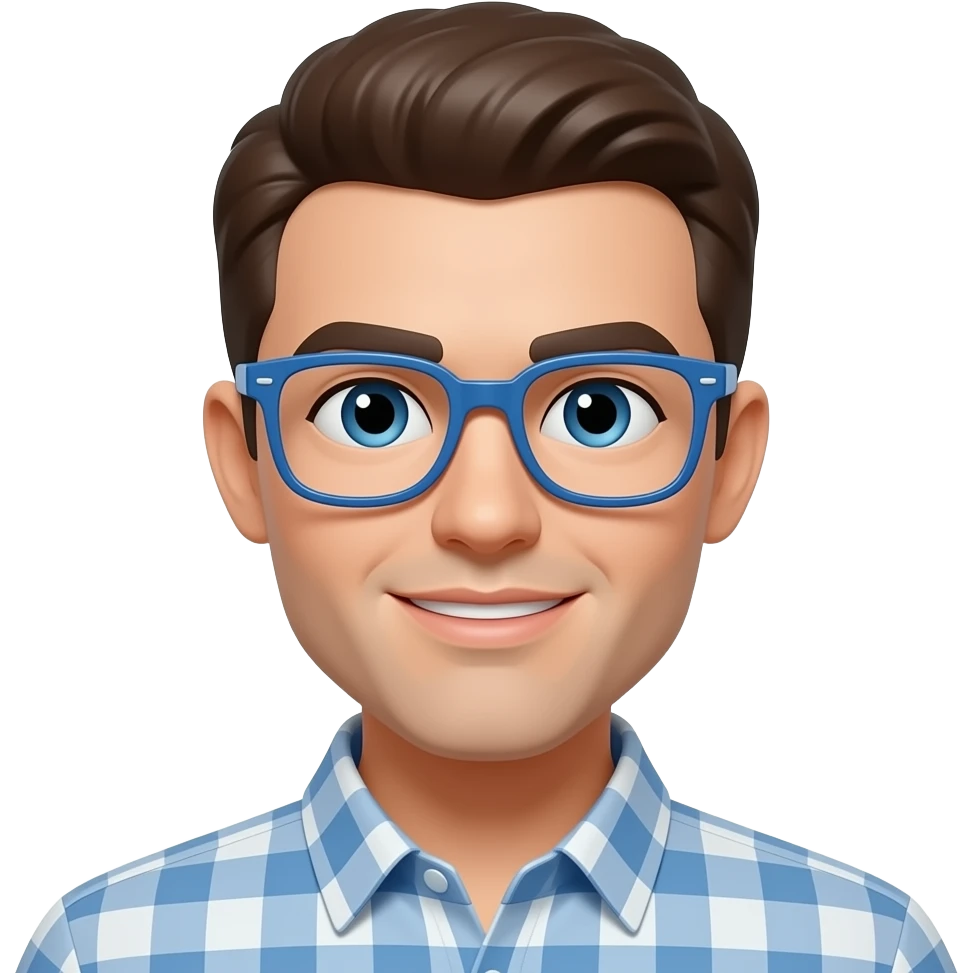 add sleek blue glasses emoji
