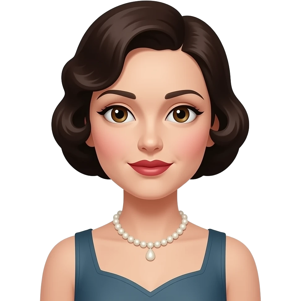 1920s dark haired lady emoji