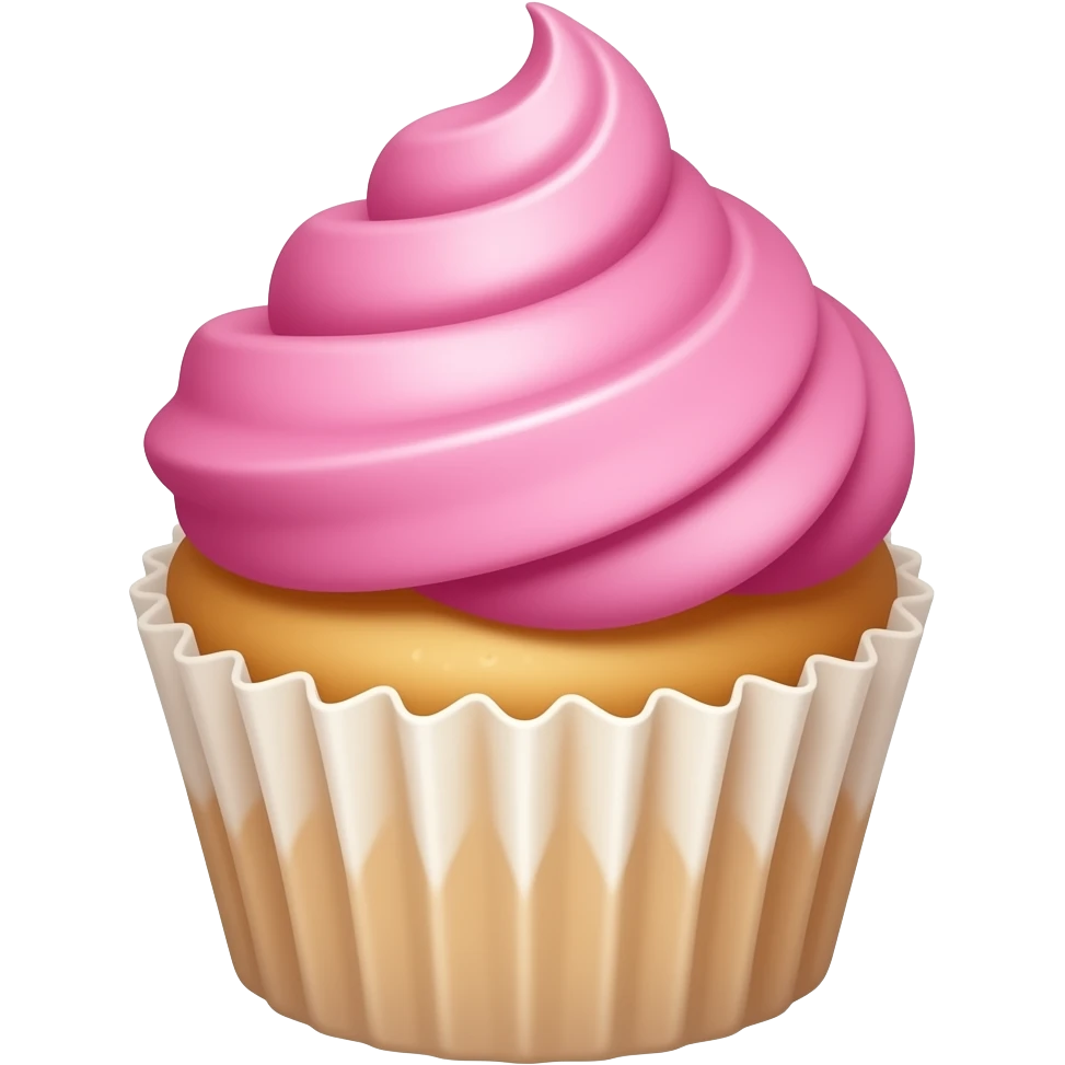 Cupcake with pink icing emoji