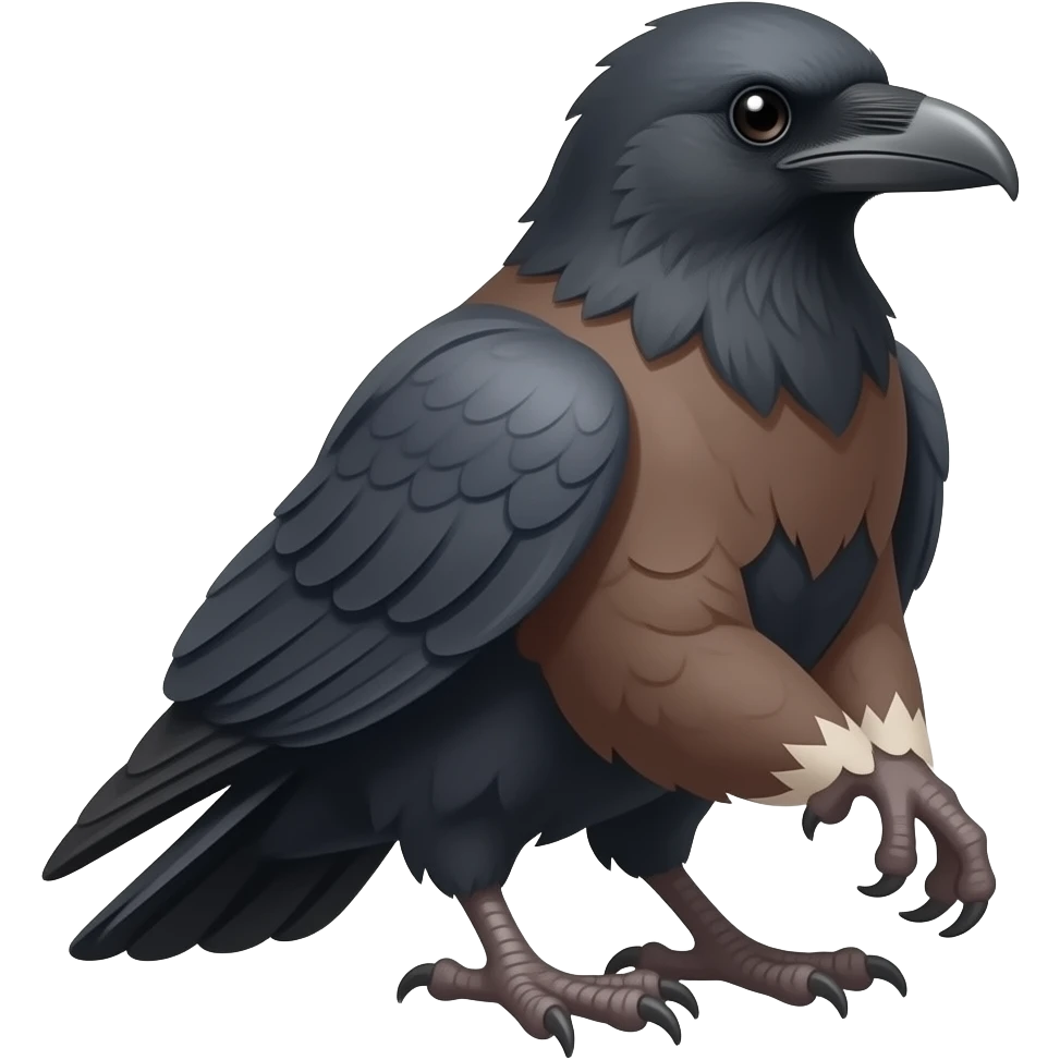 El cuervo con pose de fenix emoji
