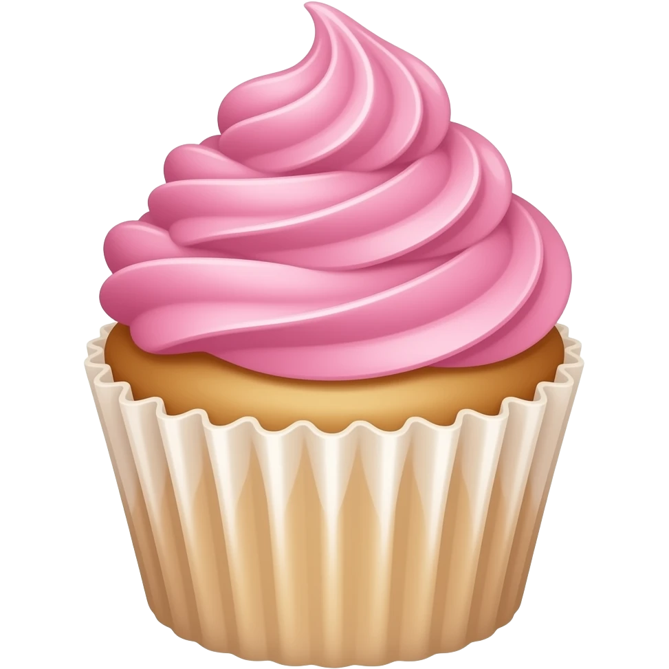 Cupcake with pink icing emoji