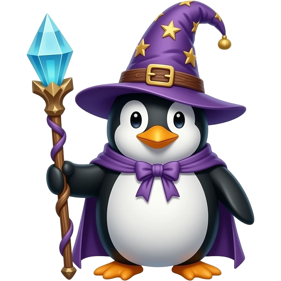 Penguin Wizard emoji