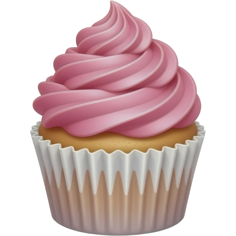 Cupcake with pink icing emoji