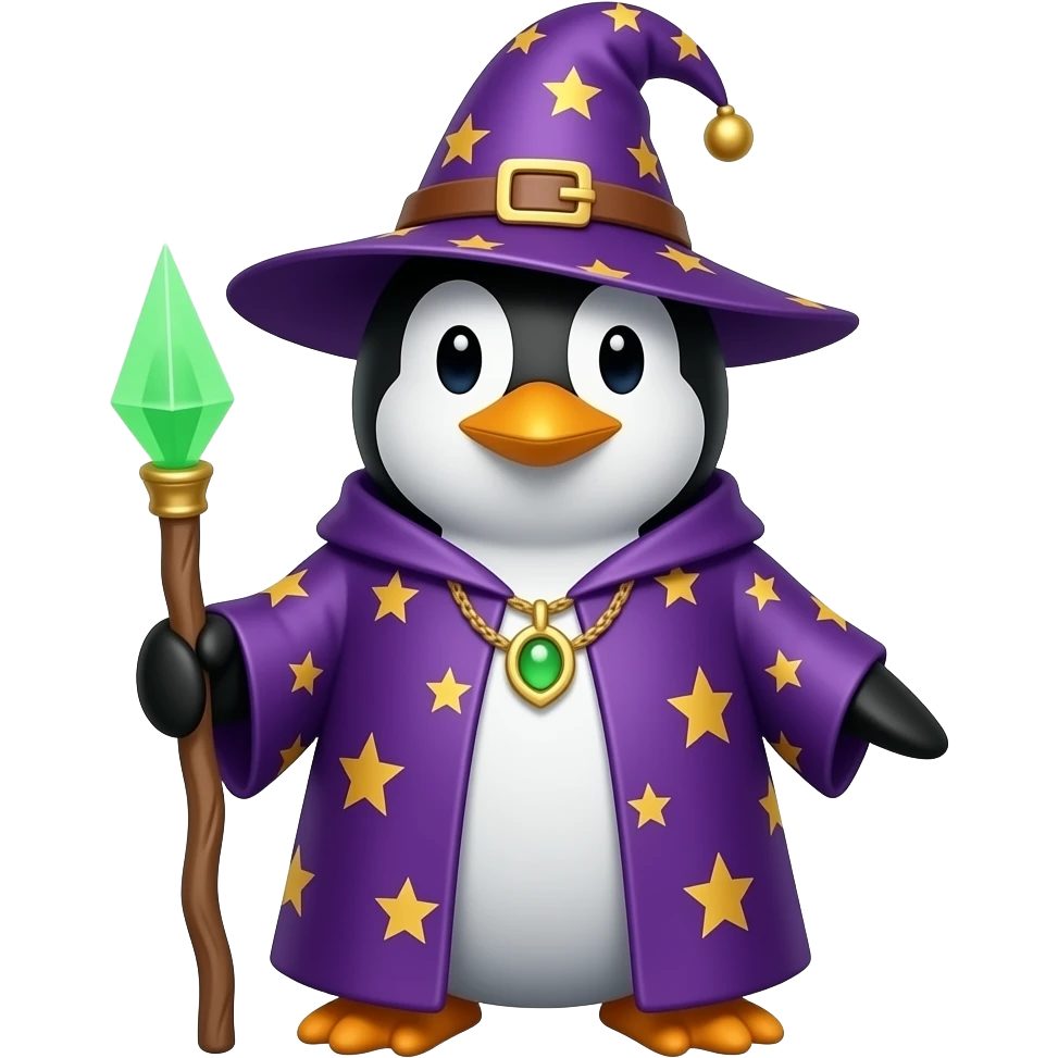 Penguin Wizard emoji