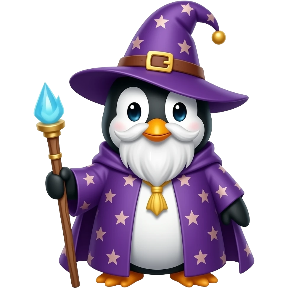Penguin Wizard emoji