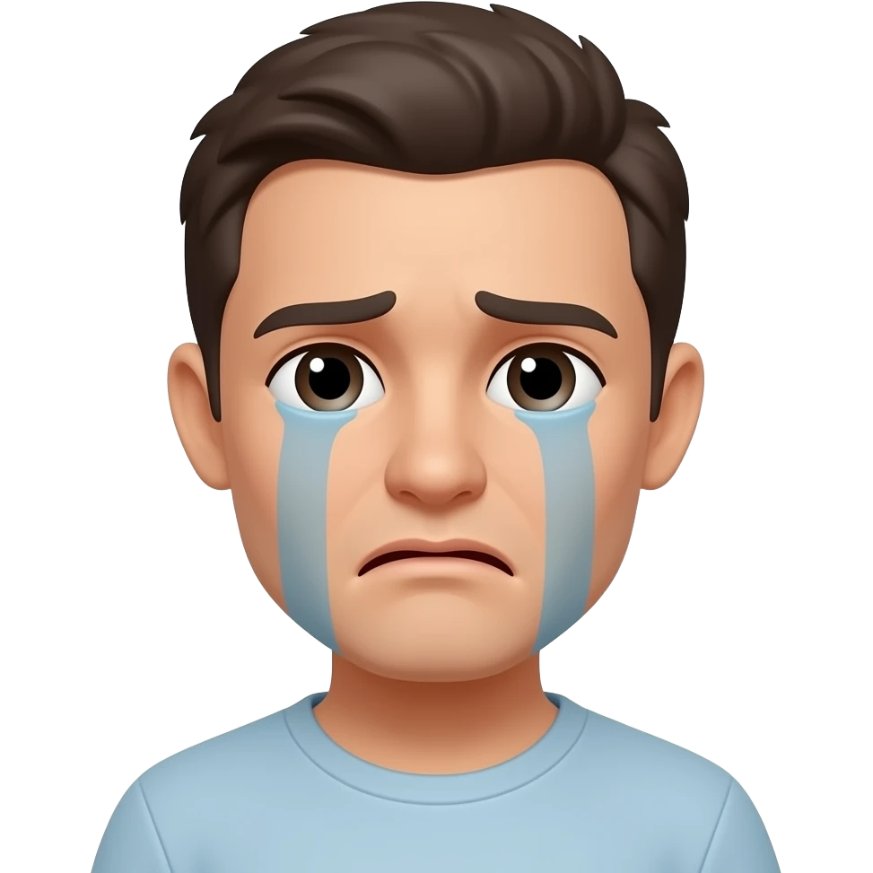 Extremely sad inside emoji