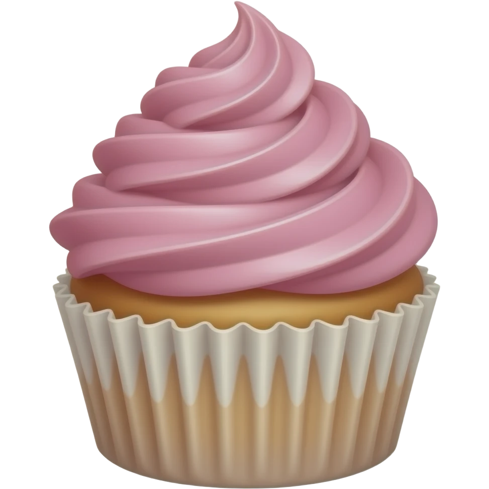 Cupcake with pink icing emoji