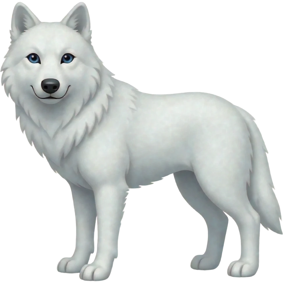 White wolf emoji emoji