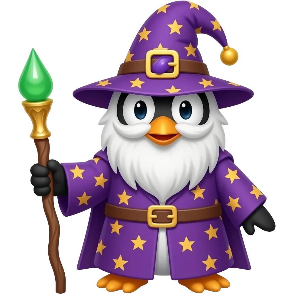 Penguin Wizard emoji