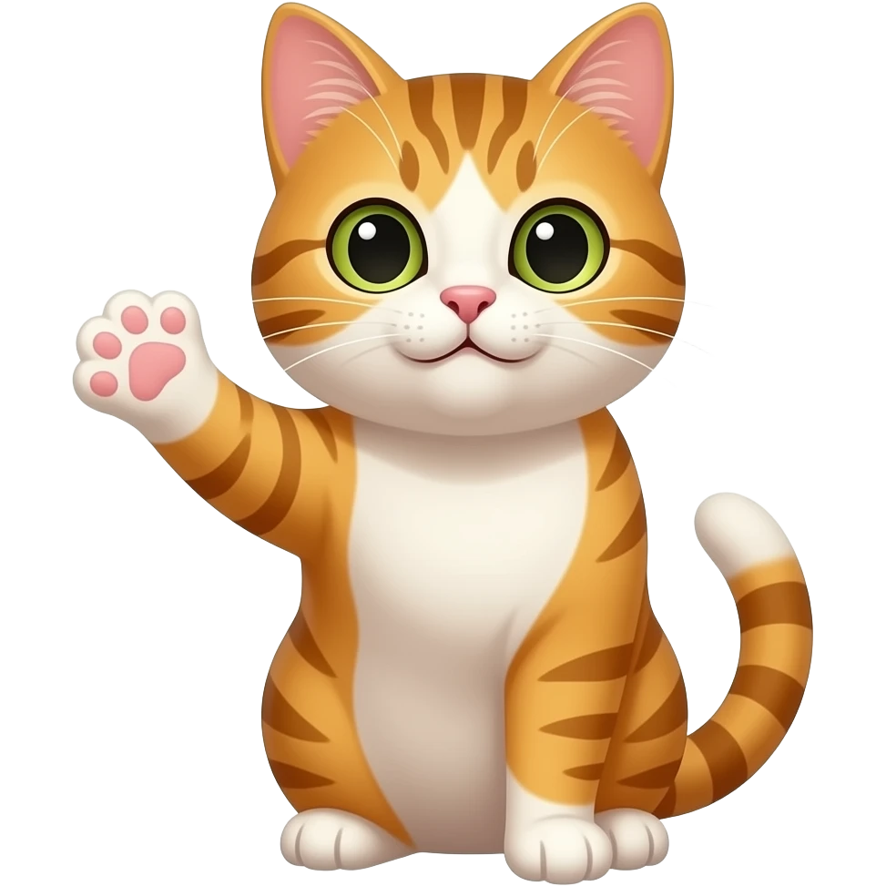UN gato saludando emoji
