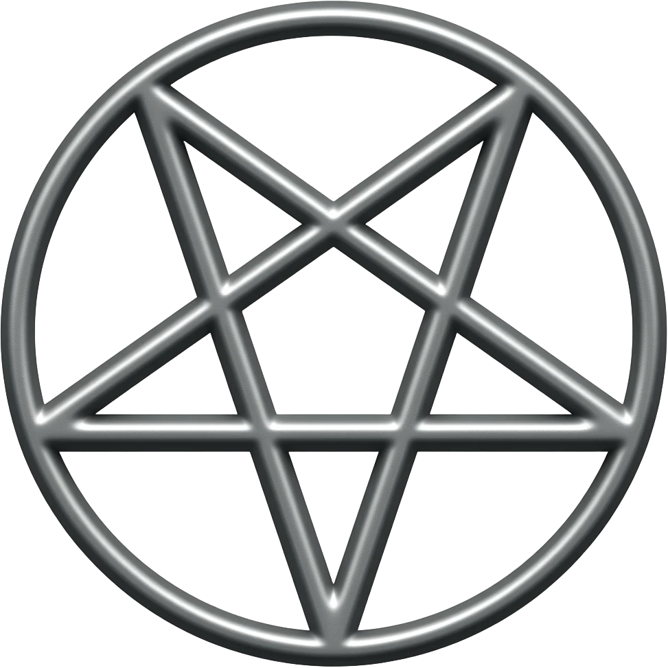 Upside down pentagram emoji