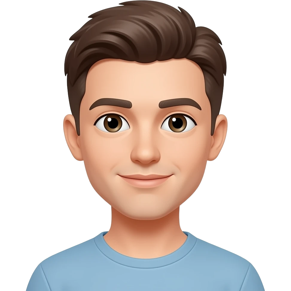 White 22 year old face young emoji