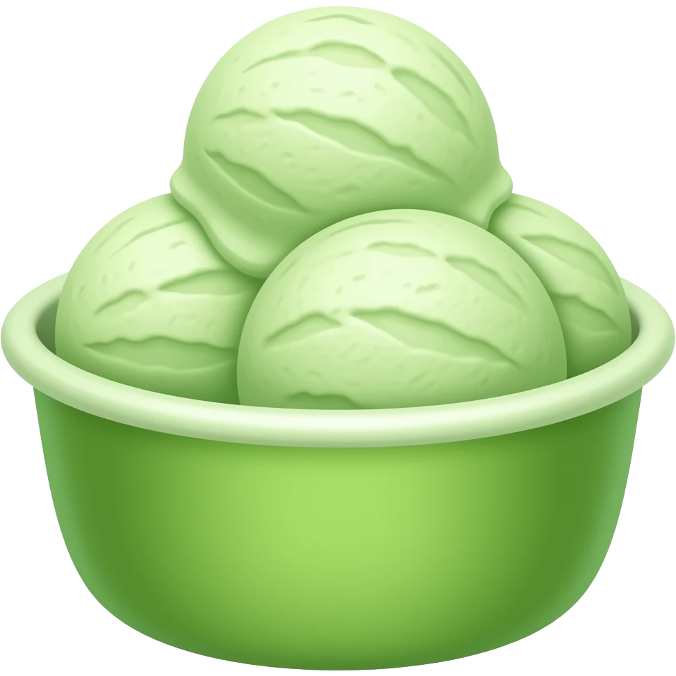 light green balls of ice cream in a green cup emoji