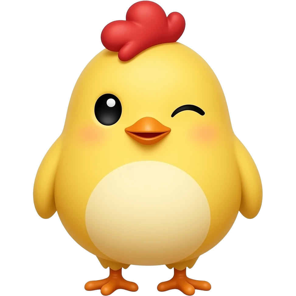 Chick winking emoji