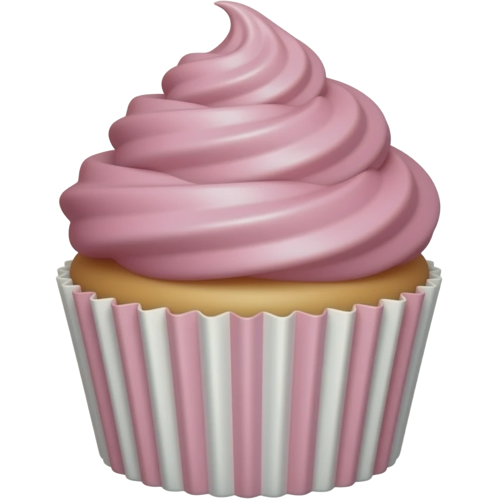 Cupcake with pink icing emoji