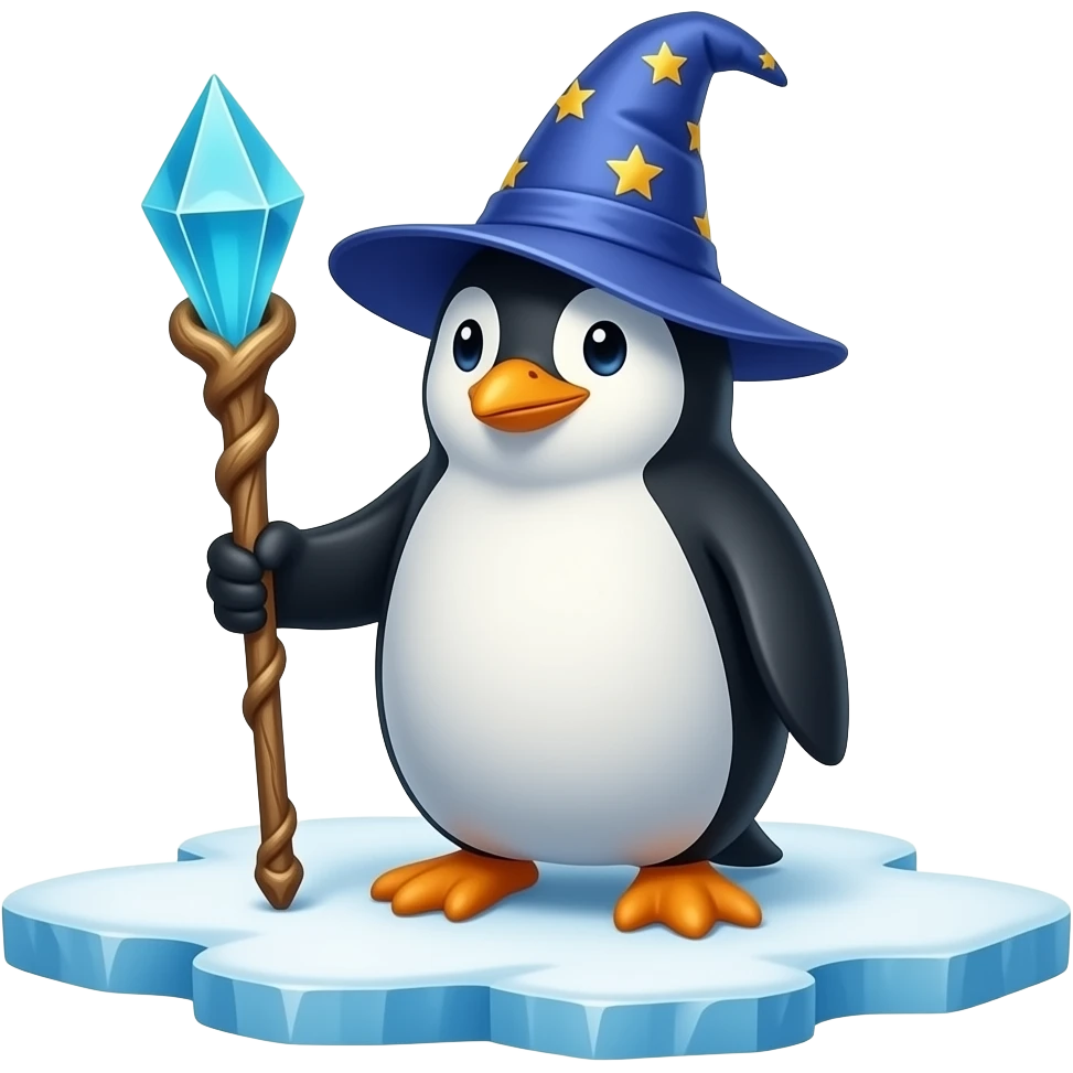 Penguin Wizard emoji