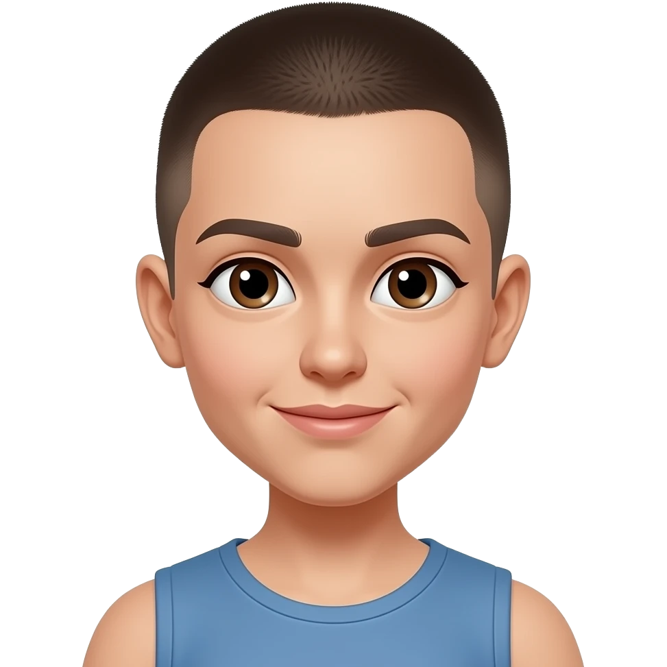 girl with buzzcut emoji