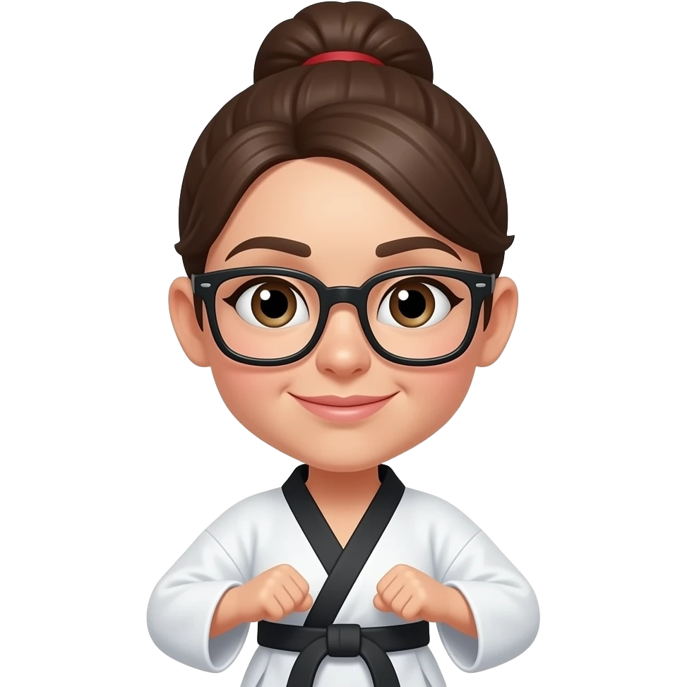 🥋👩🏻🤓 emoji