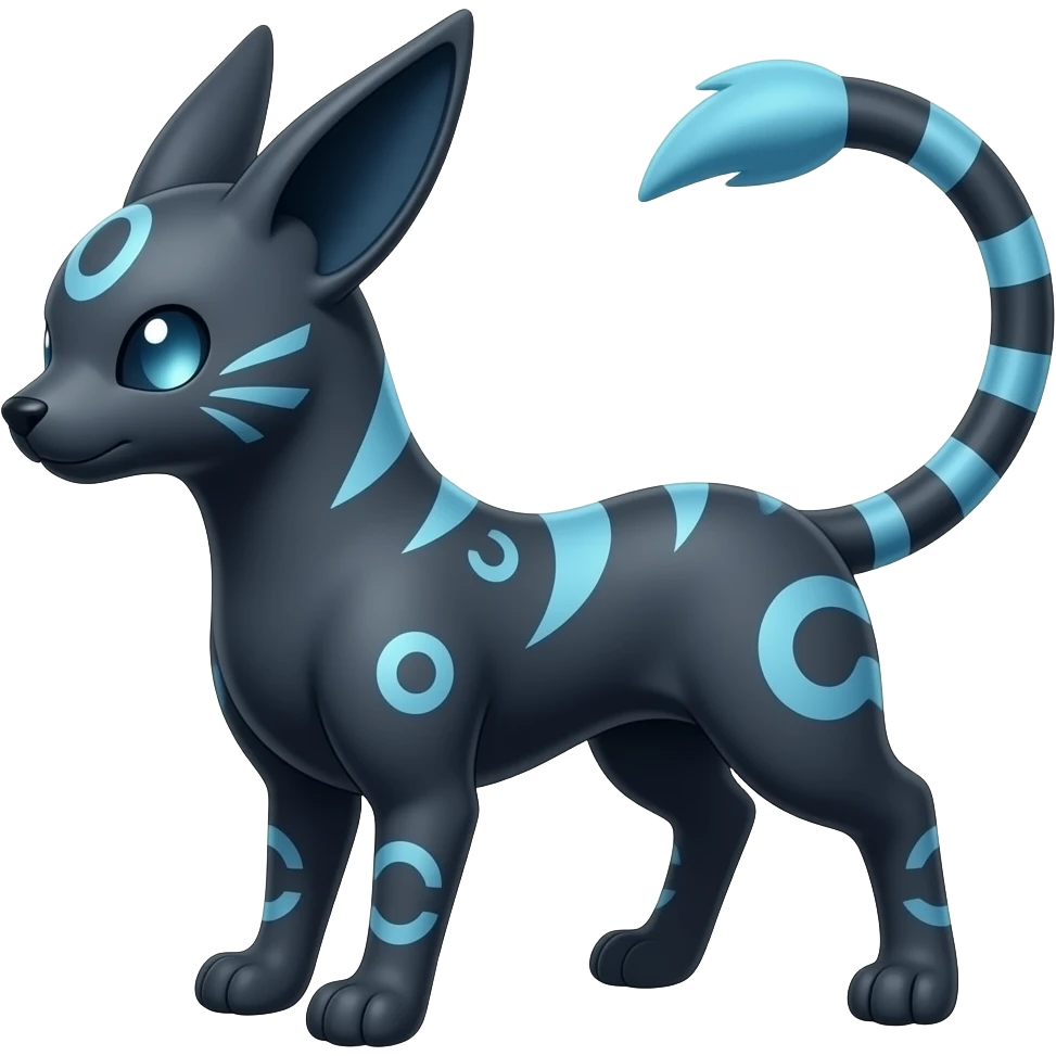 Dark dusky edgy cool shiny smooth glossy epic patterned digitigrade quadrupedal Luxray-Manectric-Sprigatito-Shaymin-Shinx-Fakémon-hybrid emoji