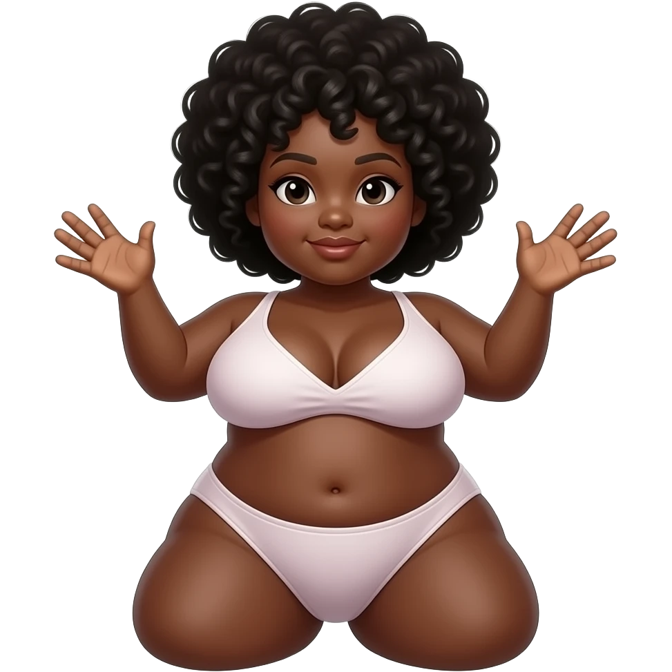 Porn Afro ebony curvy girl spreading pussy emoji