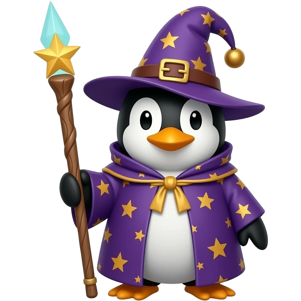 Penguin Wizard emoji
