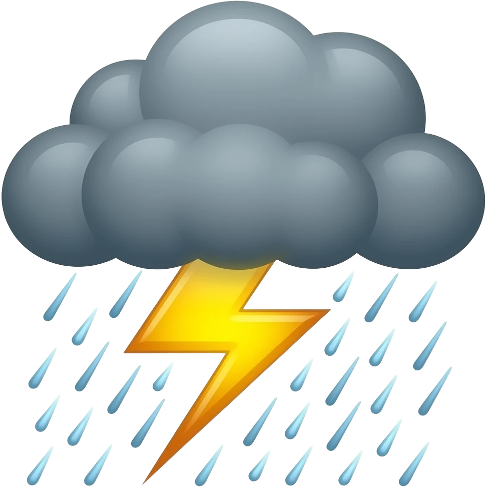 thunderstorm rain emoji